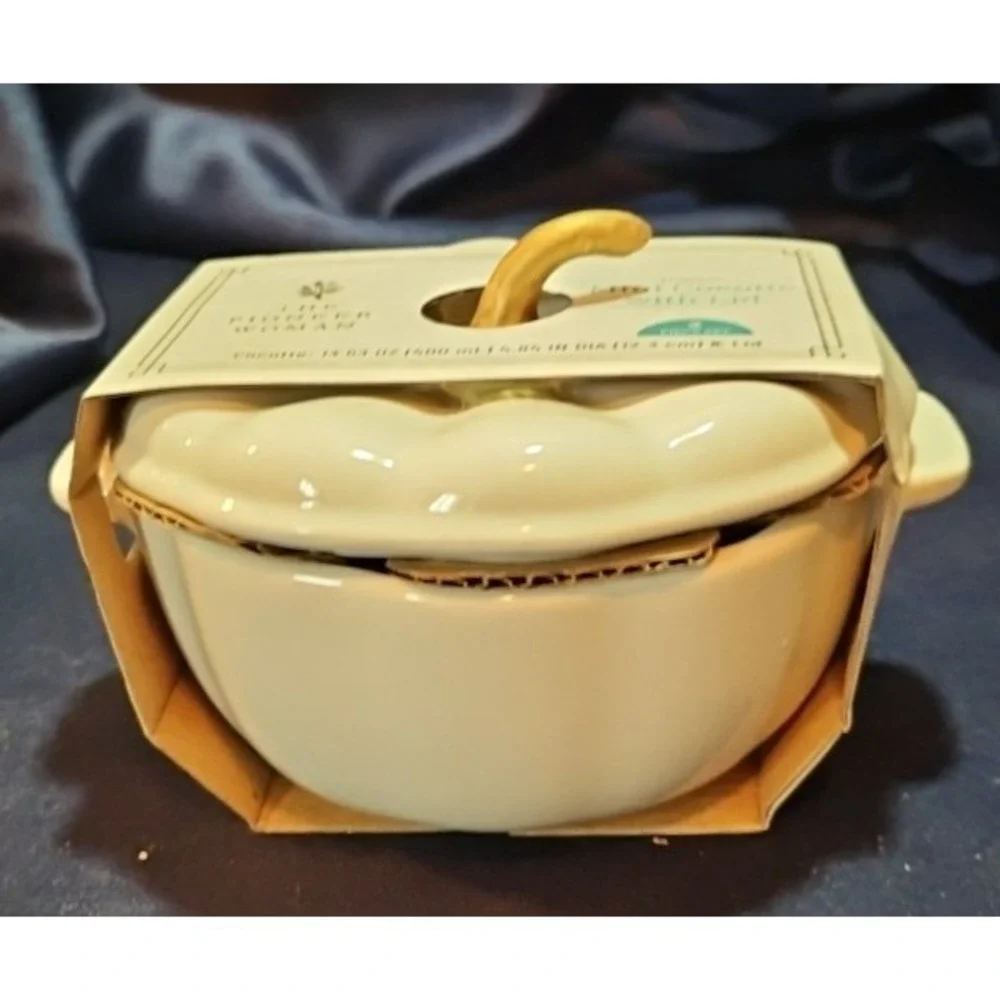 Pioneer Woman Mini Cocotte with Lid 13.53oz (400 mL) White